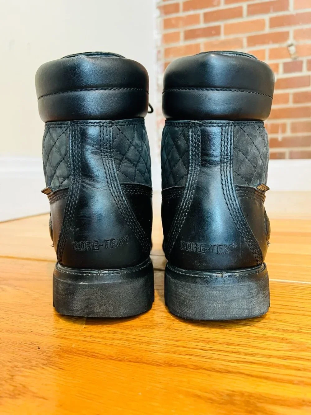 Vintage 90s Timberland x Goretex Mens Boots Sz 9.5 Leather Black